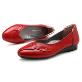 Women Shoes Leaf Comfortable Causal Slip On Flats - Presidential Brand (R)