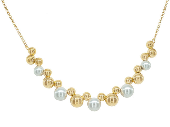 Swarovski Pearl & Globes Cluster Necklace - Presidential Brand (R)