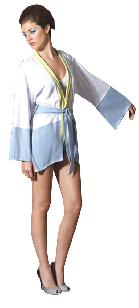 Kimono Robe Dove Blue Lg - Presidential Brand (R)