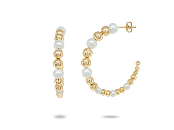 Degrade' Bubble Pearl Hoops - Presidential Brand (R)