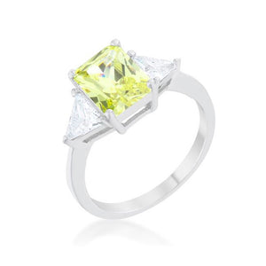 Classic Peridot Rhodium Engagement Ring [ clone ] - Presidential Brand (R)