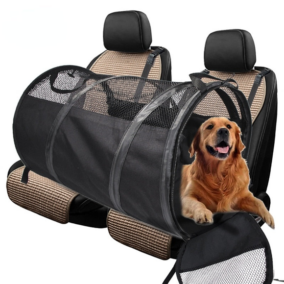 Rear Back Pet Dog Car Seat Cover Mats Hammock Protector with Safety Belt Transportin Perro