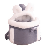 Pet Carrying Dog Cat Carrier Backpack Warn Plush Travel Bag Chest Pack Breathable Cat Animal Transport Backpack