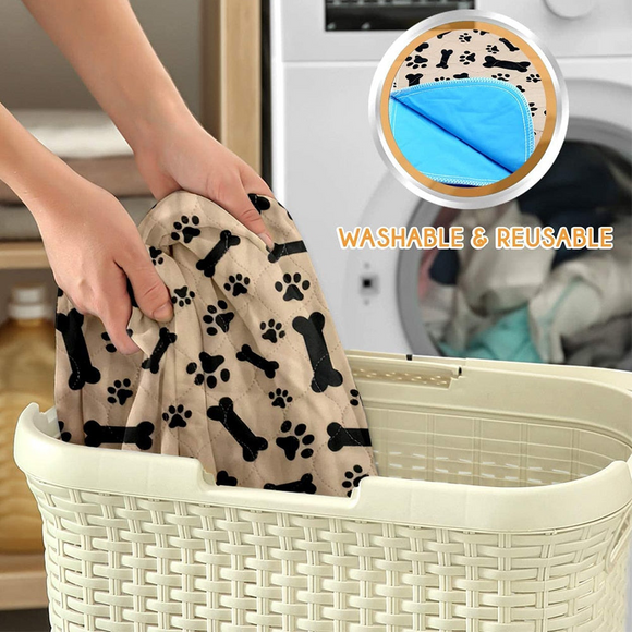Washable Pet Diaper Mat Waterproof Dog Urine Pad Reusable Dogs Cat Diapers Pads Cute Paw Print Seat Cover Mats For Sofa Bed