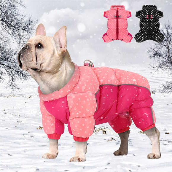 Reflective Dog Winter Clothes Coat Warm Dogs Down Jacket Jumpsuit Male/Female Pet Clothing Point Outfit For Small Medium Dogs