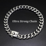 Stainless Steel Dog Chain Collar And Leash Super Strong Dog Metal Collar Choke Silver Gold