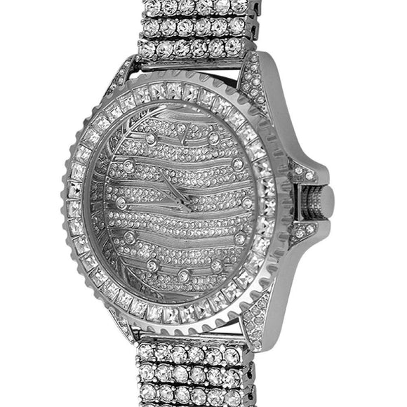 Wavy Watch  6 Row Ice Band - Presidential Brand (R)