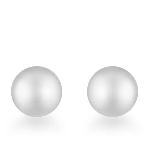 Tina Rhodium Sphere Stud Earrings - Presidential Brand (R)