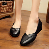 Women Shoes Leaf Comfortable Causal Slip On Flats - Presidential Brand (R)