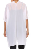 Plus Size Women's Front Tie Beach Dress Cove Up Swimwear Made in USA - Presidential Brand (R)
