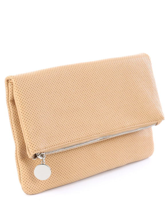 FAUX LEATHER FOLDOVER CLUTCH - Presidential Brand (R)