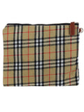 CHECKERED FABRIC CLUTCH MAKEUP POUCH - Presidential Brand (R)