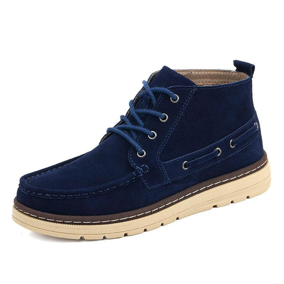Mens Suede Leather Ankle Lace Up Boots - Presidential Brand (R)