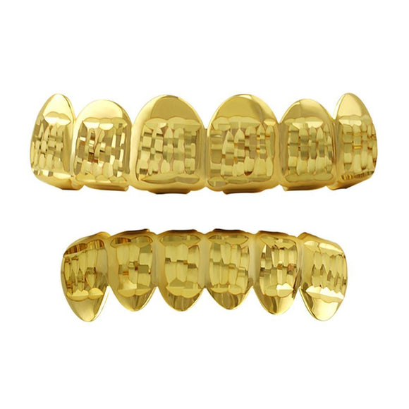 Diamond Cut Gold Grillz Classic Set - Presidential Brand (R)