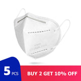 5 pcs/bag KN95 Face Mask PM2.5 Anti-fog Strong Protective Mouth Mask Respirator Reusable (not for medical use) - Presidential Brand (R)