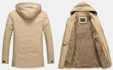 Mens Winter Hooded Military Style Coat in Black - Presidential Brand (R)