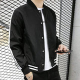 Mens Striped Baseball Jacket - Presidential Brand (R)