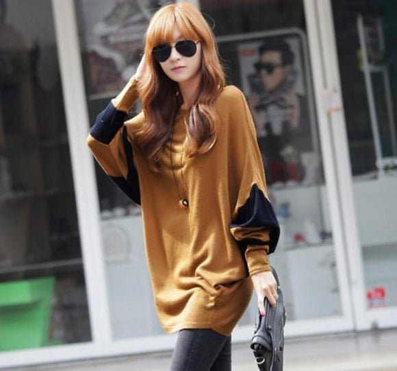 Womens Loose Fit Batwing Striped Top - Presidential Brand (R)