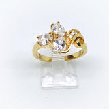 1-3105-h22 Gold Overlay CZ Ring. (2 colors available) - Presidential Brand (R)