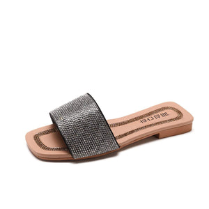 Womens Rhinestone Slider Sandals - Presidential Brand (R)