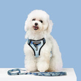 Harness Leash Sets Adjustable Lengths Reflective Design Breathable Mesh Dog Collar