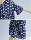 Womens Linen Floral Top - Presidential Brand (R)