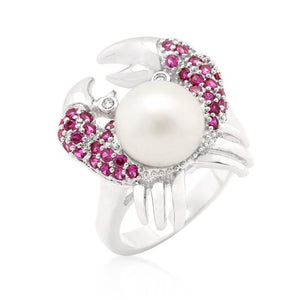 Pearl Crab Cubic Zirconia Ring - Presidential Brand (R)