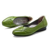 Women Shoes Leaf Comfortable Causal Slip On Flats - Presidential Brand (R)
