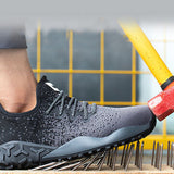TENGOO Men Steel Toe Safety Shoes Trainers Lightweight Work Shoes Women Breathable Industrial Sneakers - Presidential Brand (R)