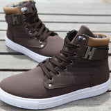 Mens Casual Daily High Top Ankle Faux Leather Boots - Presidential Brand (R)