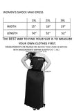 Plus Size Women's Smocked Maxi Dress - Presidential Brand (R)
