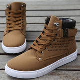 Mens Casual Daily High Top Ankle Faux Leather Boots - Presidential Brand (R)