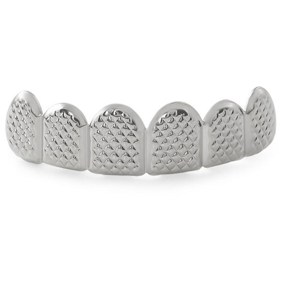 Silver Grillz Textured Custom Teeth - Presidential Brand (R)