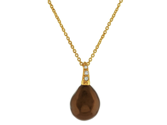 Royal Brown Baroque Pearl Necklace - Presidential Brand (R)