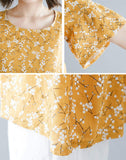 Womens Floral Yellow Top - Presidential Brand (R)