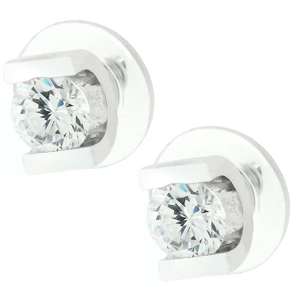 Brilliant Set Cubic Zirconia Earrings - Presidential Brand (R)