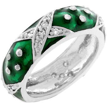 Marbled Forest Green Enamel Ring - Presidential Brand (R)