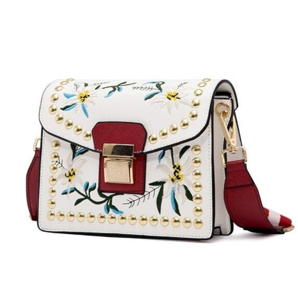 Small Embroidered Crossbody Bag - Presidential Brand (R)