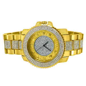 Gold Greek Hour Hip Hop Watch - Presidential Brand (R)