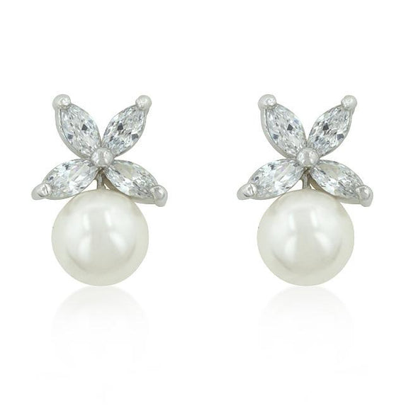 Butterfly Pearl Stud Earrings - Presidential Brand (R)