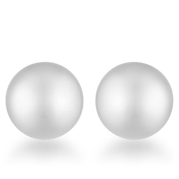 Julie Rhodium Sphere Stud Earrings - Presidential Brand (R)