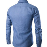 Mens Slim Fit Denim Shirt - Presidential Brand (R)