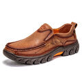 Men Non Slip Outdoor Business Casual Slip On Leather Shoes - Presidential Brand (R)