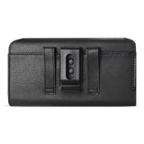 Reiko Horizontal Genuine Leather Pouch iPhone 7 Plus/ 8 Plus With Card Holder In Black (6.62X3.46X0.68 Inches Plus) - Presidential Brand (R)