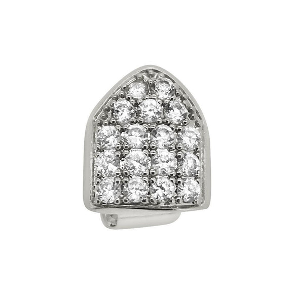 Grillz CZ Single Tooth Top Silver - Presidential Brand (R)