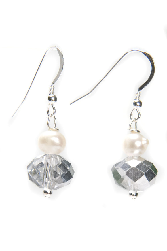 Kristin Pearl and Crystal Earrings - Presidential Brand (R)