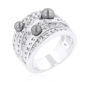 Gray Pearl Cocktail Ring - Presidential Brand (R)