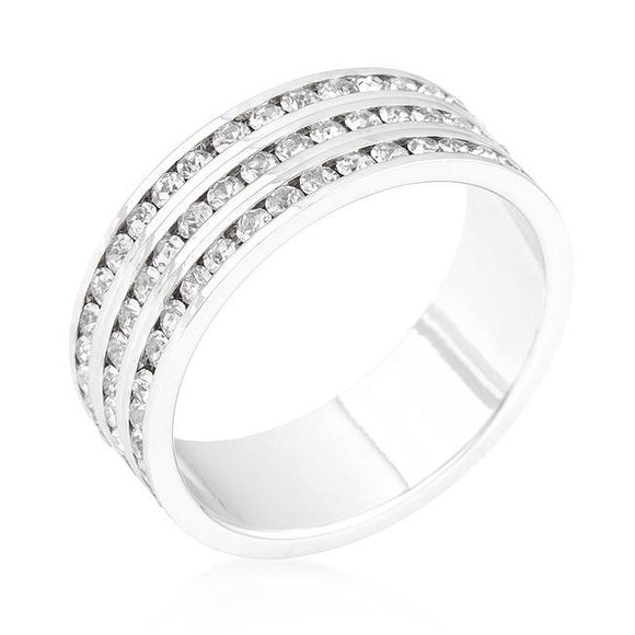 Triple Row Crystal Eternity Band - Presidential Brand (R)