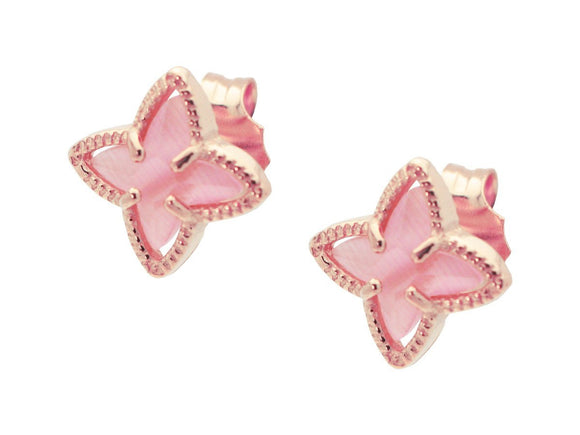 Flamingo Pink Crystal Studs - Presidential Brand (R)