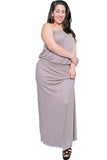 Plus Size Women's Smocked Maxi Dress - Presidential Brand (R)